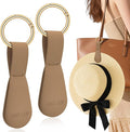 Magnetic Hat Clip 2-Pack - The Brown Hat Clip for Travel on Bag, Magnetic Hat Clips for Bag, and Secure Hat Holder for Travel on Caps & Beach Hats, Vacation Essentials