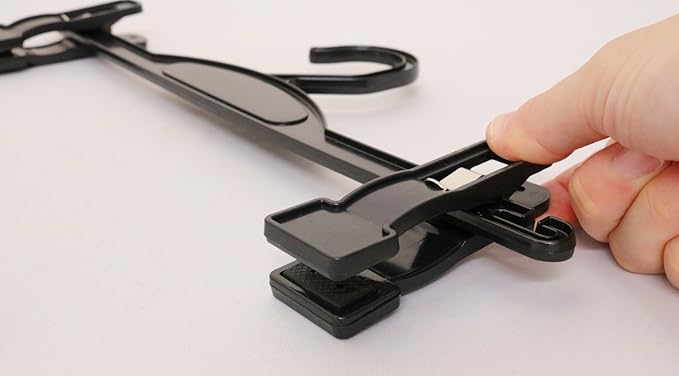 Sawafuji 765A Clothes Hanger for Convenient Storage of Skirts and Pants, Made in Japan, Days, Bottom, Set of 5, Black