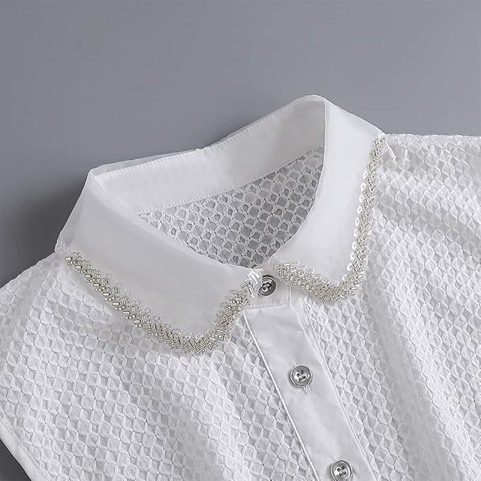 Fake Collar Detachable Dickey Collar Half Shirt Blouse Collar Faux False Collar for Women