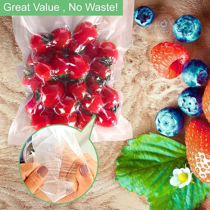 O2frepak Large Gallon 8mil 11.5" x 18.5" Thick Vacuum Sealer Bags with BPA Free and Puncture Prevention,Vacuum Seal Freezer Bags,Great for Sous Vide Vaccume Sealer PreCut Bags