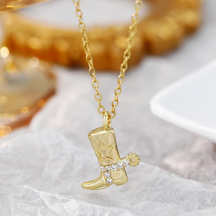Chunky Gold Necklace for Women Gold Evil Eye Cowboy Pendant Necklace Dainty Paperclip Chain Vintage Luck Amulet Choker Necklaces Celestial Jewelry Gift
