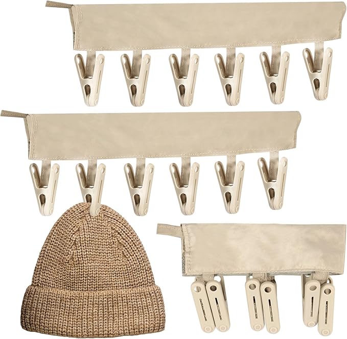 3Pcs Underwear Hanger, Underwear Drying Hanger, Underwear Clip, Peg Hanger, Clothes Drying Clip, Clothes Peg, 6 Clip Practical Underwear Clip for Home