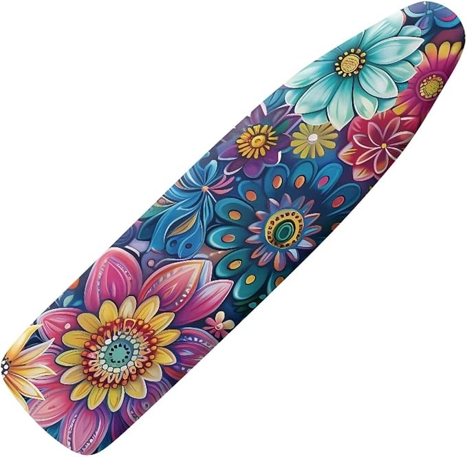 Iron Board Cover Standard Size,Floral Ironing Board Cover,Ironing Board Cover,Floral Cover for Ironing Board,Floral Full Print Design Small