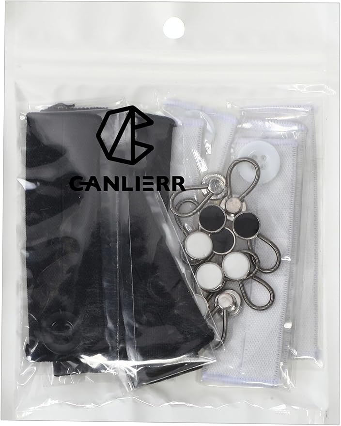 Extender Button Set Includes Elastic Waist Button and Comfy Collar Extender for Clothing Supplies
