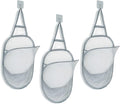 3 Pieces Hanging Laundry Hamper Foldable Mesh Hamper Dirty Cloth Basket with Carry Handle Door net Hampers for Store Cloth, Toy, Camping, Potato Chips,Home and Hotel Use(Grey)