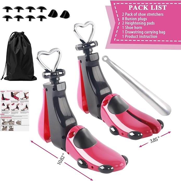 LANNEY Shoe Stretcher Women Men, Boot Stretchers 4-Way Shoe Tree Adjustable Widener Expander Unisex Boots Stretcher Wide Feet