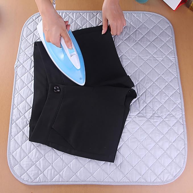 Folding Ironing Mat Blanket Portable Travel Thickened Ironing Pad Cover for Washer, Dryer, Table Top (31.5×55.1 inch)