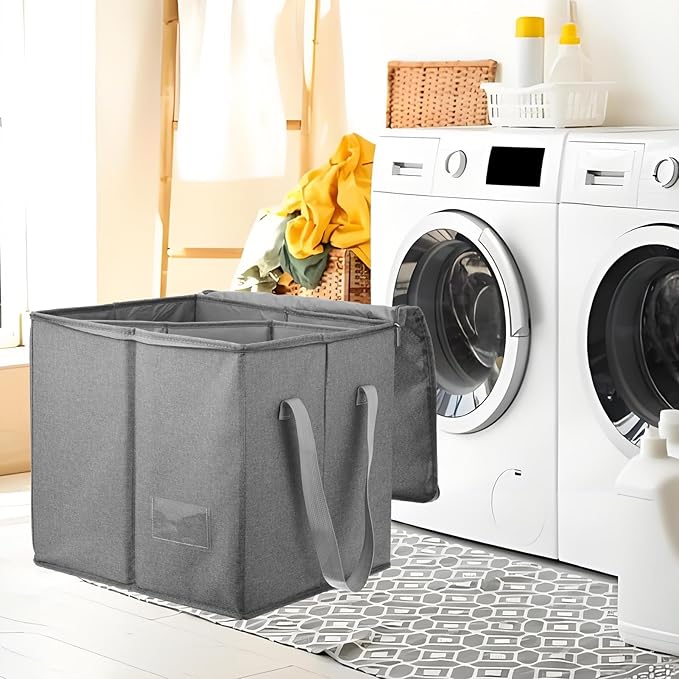 Clothes Organizer Bag-Rigid Containers with Lid, Large Hanger Holder Separate Triangle Hanger Caddy Organizer Box for Closet Tidier Laundry Rooms Wardrobe Drying Rack (1)