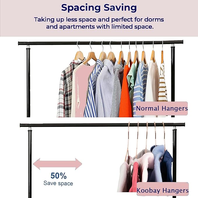 10-Pack Rose Gold Metal Wire Clothes Hangers，16.5" Heavy Duty Wire with Non Slip Notch, Strong Stainless Steel Hangers Space Saving