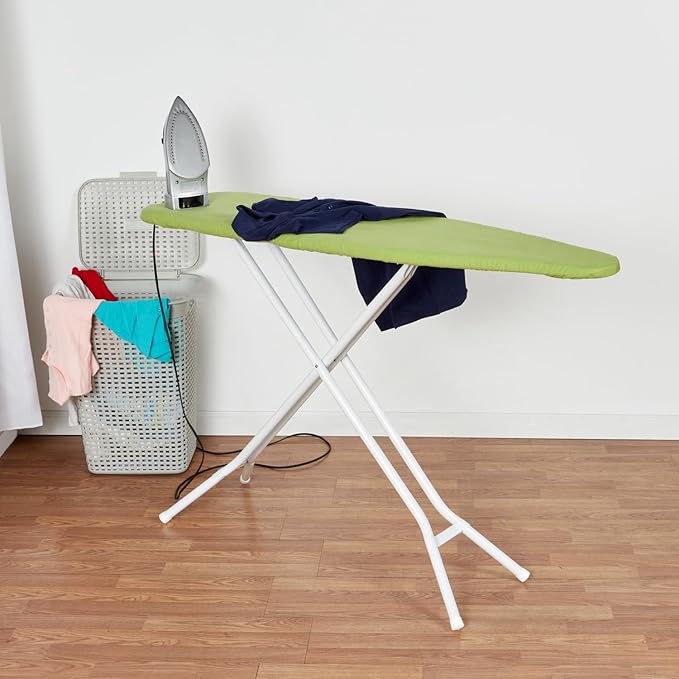 Ironing Board Cover and Pad (Sage Green), 100% Cotton with Premium Polyester Padding by Seymour Home Products; Fits Full Size Board | Stain and Scorch Resistant; Elastic Edge | Laundry Accessories