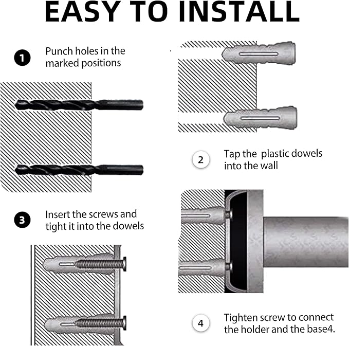 Bathroom Hair Dryer Holder Hair Care Tools Holder Wall Mount Chrome Finished Stainless Steel