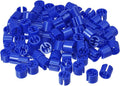 uxcell 150pcs Deep Blue Clothes Hanger Markers, Size 12mm x 10mm, Fit 3.5mm Rod, Garment Size Hanger Clips, Color Coding Labels