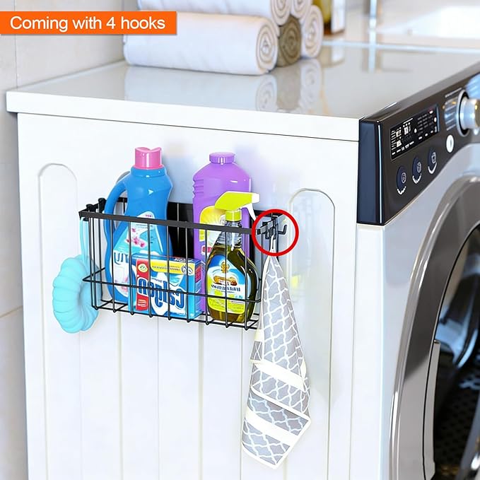 2 Pcs Magnetic Dryer Balls Holder Magnetic Spice Basket for Refrigerator Metal Fridge Organizer for Foil Plastic Food Wrap Multipurpose Shelf Organization for Kitchen Laundry Room