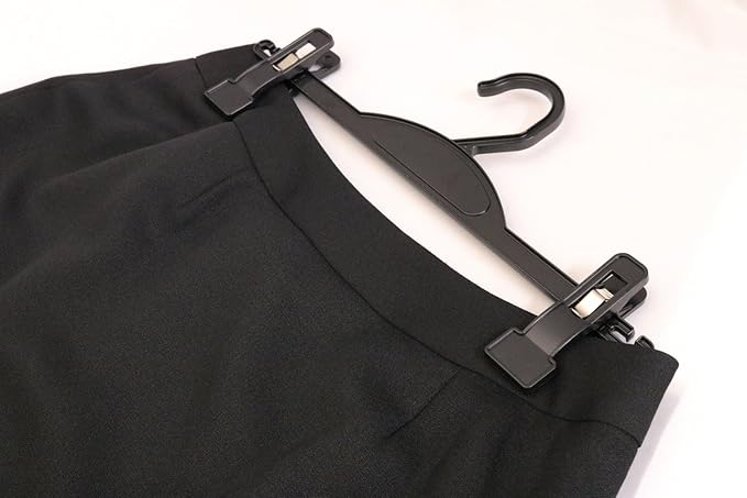 Sawafuji 765A Clothes Hanger for Convenient Storage of Skirts and Pants, Made in Japan, Days, Bottom, Set of 5, Black