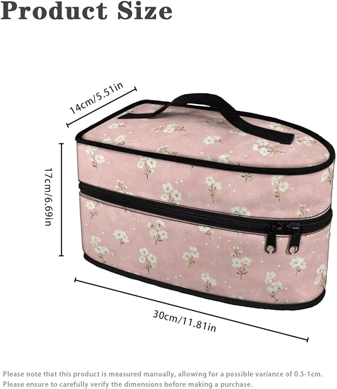 Cute Floral Travel Iron Storage Box Stylish Portable Protective Carrying Bags Full Size Irons Tote Bag Reusable Steamer Storage Bag Home Decoration