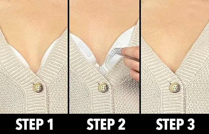 Premium Adhesive Collar and Fashion Stays for Women Washer Dryer Safe For Shirts Dresses Bras Quick Hems and More Residue Free Reusable Metal Tin