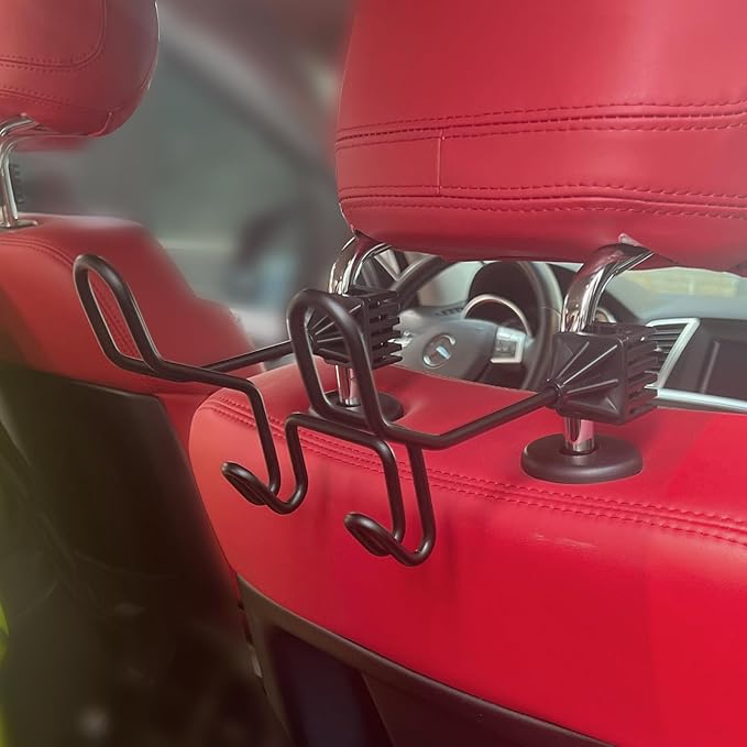 Hard Hat Holder for Truck Seat - Work Truck Accessories for Hard Hat & Safety Vest,Car Back Seat Headrest Hooks for Men (2 PCS-upg)