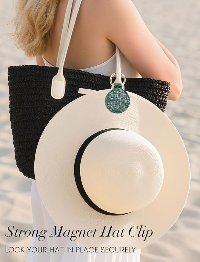 Niveaya Magnetic Hat Clip for Travel on Bag - Magnet Storage Hook, Vacation Traveling Essentials Accessory