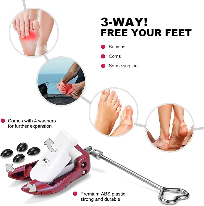 Boot Stretchers for Cowboy Boots Thick Wide Feet, Adjustable Men Women Shoe High Instep & Width Toe Box Expander