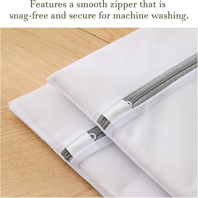 3Pcs Mesh Laundry Bags with Sturdy Zipper, Durable Laundry Room Essentials, Travel Storage Organize Bag, Clothing Laundry Delicates Washing Bags for laundry, Blouse(3 Large), XYD-CC