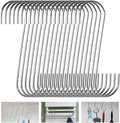 20-Pack S Hooks - Stainless Steel Heavy Duty S Hooks for Hanging pots, Pans, Plants, Coffee Mugs, Towels in Kitchen and Bathroom, Coat, Bag, Work Shop, Perfect Rack Hooks