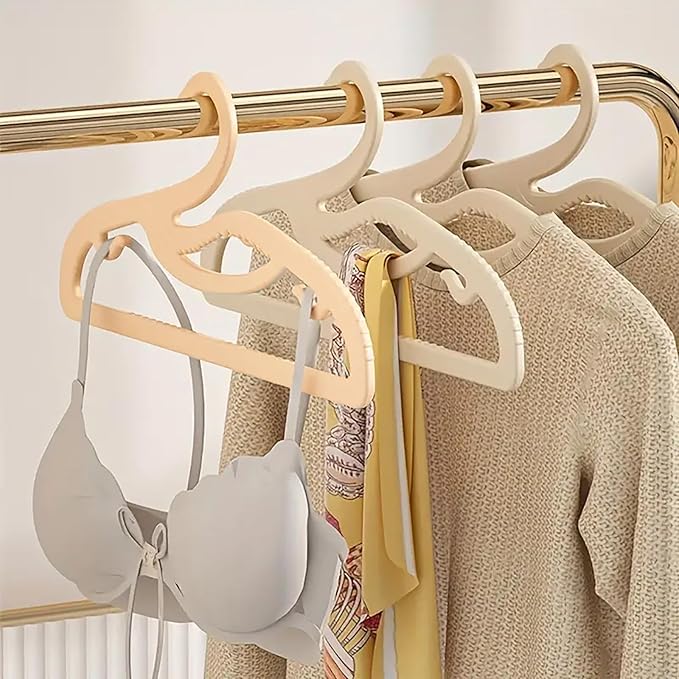 Plastic Clothes Hangers 20 Pack, Z-Shape Opening, 0.12" Ultra Thin Short Neck Hangers, Save Cabinet Space, Suitable for Dresses, Shirts, Pants, Scarves, Jackets(Pink)