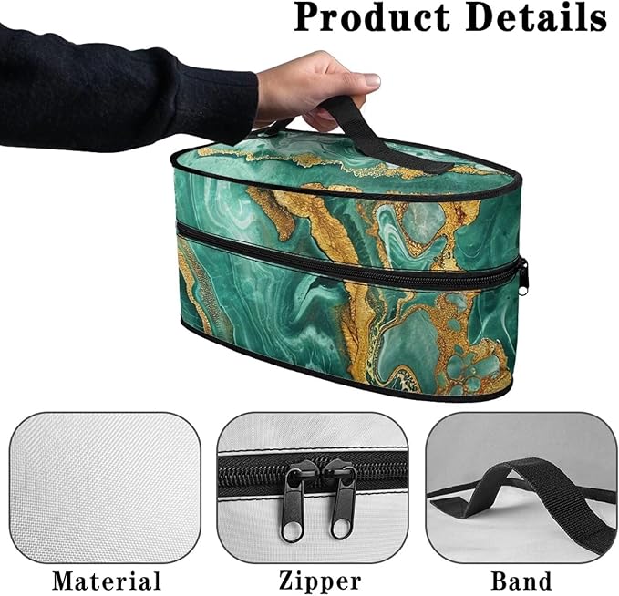 Marble Pattern Travel Irons Carrying Organizer Portable Storage Bag with Handle Printed Iron Tote Bag Compatible with Full-Size Iron with Smooth Zipper