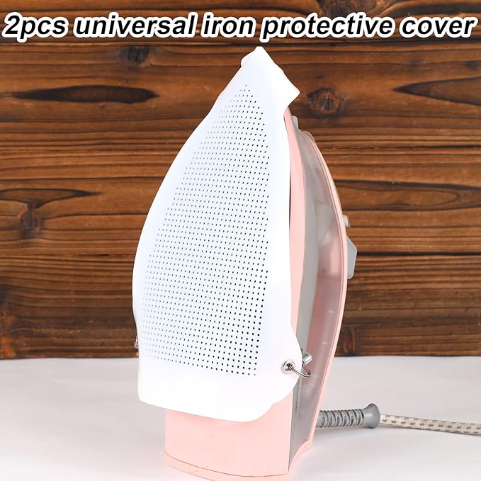 2pcs Iron Covers, 0.04 Inch/ 1mm Thickness Teflon Iron Shoe Protector Anti-Slip Design Anti-Scorch Base Protect Clothes for Home Tailor Shop