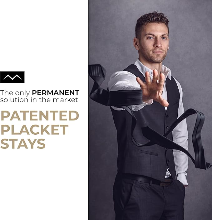 Million Dollar Collar Stays – Keep Dress Shirts Crisp & Firm, Universal Fit for Men & Women, Made from Proprietary Material