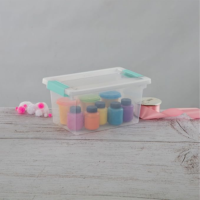 Sterilite 12-Pack Clip Box, Clear Storage for Crafts, Supplies and Office Items, Medium