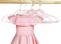 Baby Glitter Hanger 20 Pack,13.97" Kids Toddler Hangers for Closet, Pink Sparkling Plastic Baby Clothes Non-Slip Space Saving Hangers for Dress Up,Large Girl's Pink Hanger