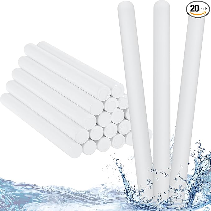 Timgle 20 Pcs Diatomaceous Drying Stick Reusable Water Absorbing Stick Made from Diatomite Desiccant Bar for Moist Air in Sandwich Layer Inside Items, Kitchen Bathroom (5.91 Inch)