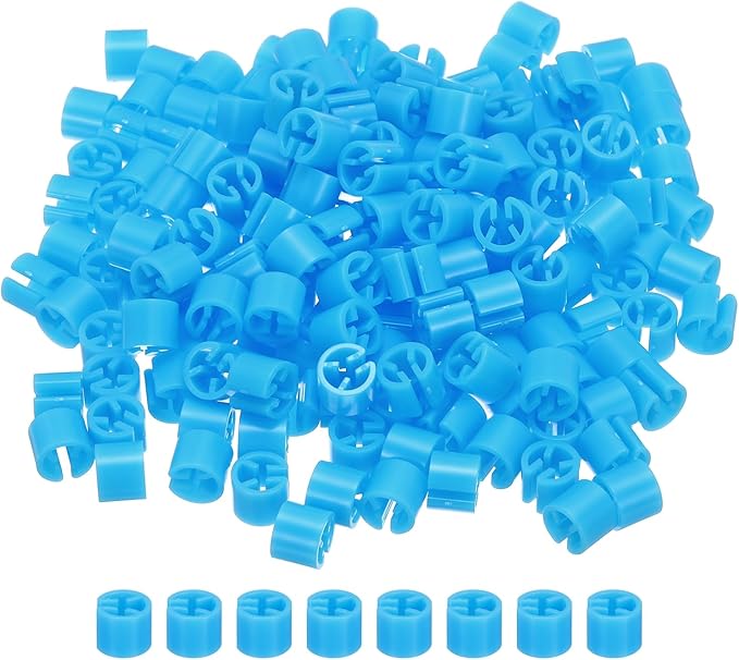 PATIKIL 300 Pcs Clothes Hanger Marker Blank Plastic Garment Tags Size Hanger Markers Fit 3mm Rod for Garment Color Coding Snap Labels Accessories, Blue