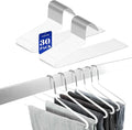 Pants Hangers 30 Pack Non Slip,Trouser/Blanket/Jeans Hangers for Closet Space Saving,Open Ended Pants Hanger Strong Durable (White)