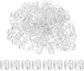 PATIKIL 300 Pcs Clothes Hanger Markers L Fit Rod Garment Size Tag Hanger Clips Round Color Coding Label for Clothing, Clear