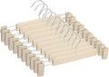 Pants Hangers with Clips Skirt Hangers for Women Plastic Clip Hanger for Pants Clothes Hanger (30pack, Khaki)