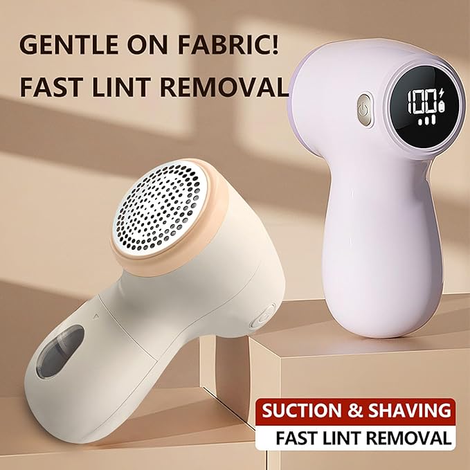 Pro Fabric Saver - Smart 3-Speed Electric Lint Remover with HD Display & 1200mAh Fast Charge | 300% Fabric Protection,25+ Garment Capacity,USB-C Reusable Shaver for Sweaters/Coats(Purple)