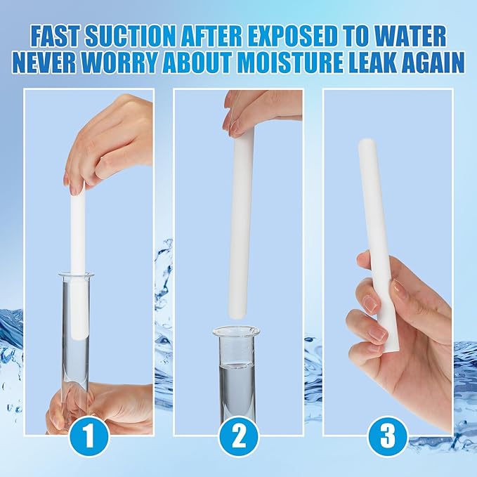 Timgle 20 Pcs Diatomaceous Drying Stick Reusable Water Absorbing Stick Made from Diatomite Desiccant Bar for Moist Air in Sandwich Layer Inside Items, Kitchen Bathroom (5.91 Inch)