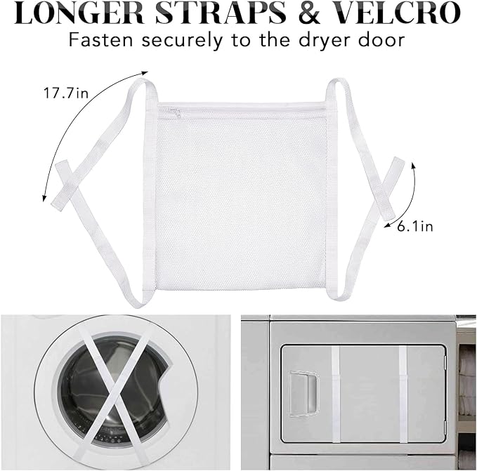 2 Pack Dryer Bag for Shoes, 16.3x16.3 Inch, Shoe Dryers for Sneakers, Shoe Drying Bag for Dryer with Zipper and Strap for Most Dryers Door