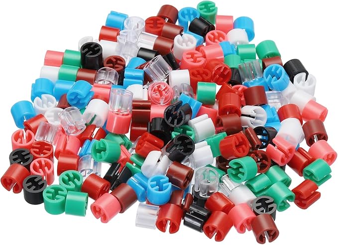 MECCANIXITY Clothes Hanger Markers Blank Tags Fit 3.5mm Rod for Garment Color Coding 8 Color, 200pcs