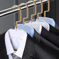 HomeCube USA Clear Acrylic Clothes Hangers with Gold Hooks – Heavy Duty Lucite Design, Elegant & Sturdy for Sweaters, Suits, Jackets, Shirts, Dresses & Boutique Use (20, Large 17")