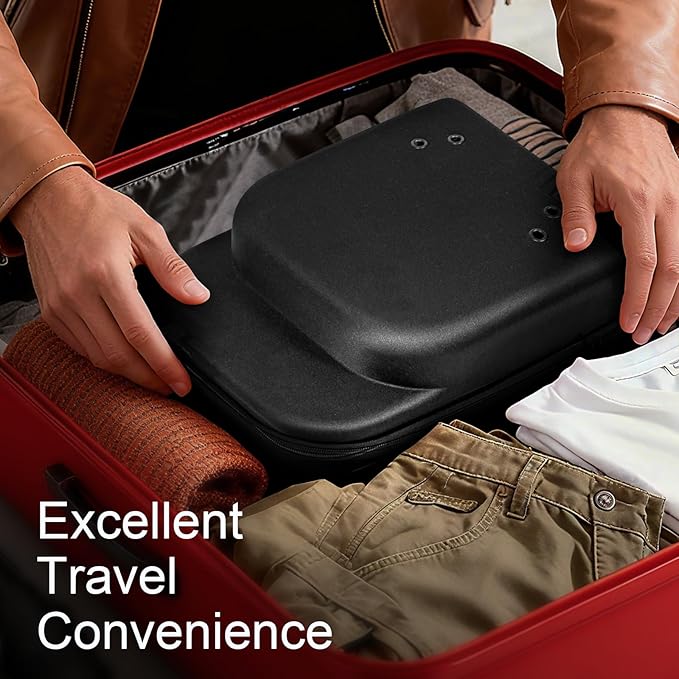 2 PCS Hard Hat Travel Cases for Baseball Caps - Crush Proof Cap Carrier for 10 Hats, Hat Storage Organizer with Adjustable Shoulder Strap, Trolley Sleeve and Handle, for Travel & Home Use