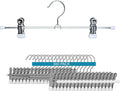 Mawa by Reston Lloyd Space-Saving Metal Pant/Skirt Hanger, Strong and Adjustable Pant Clips, White, Set of 300