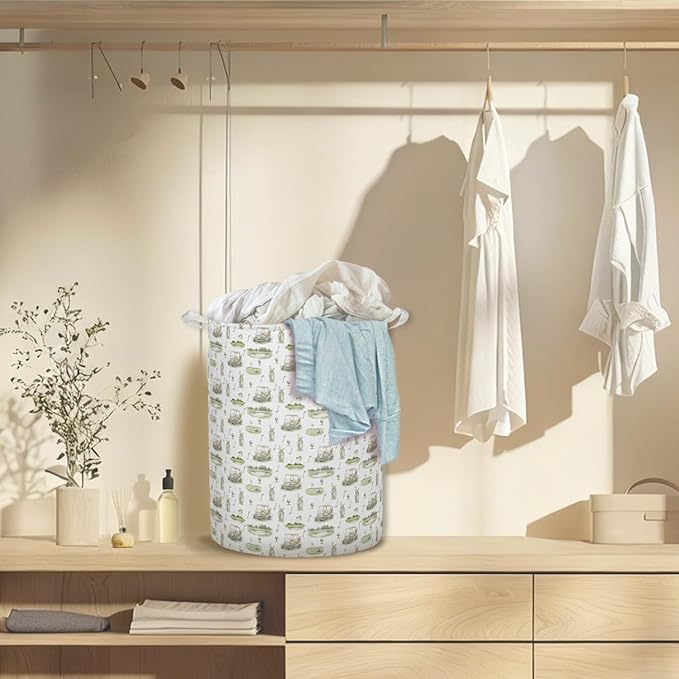 Golf Laundry Basket Hamper, Golf Nursery Decor, Golfing Lover Golfer Gifts Foldable Clothes Toys Books Storage Box Bins Baskets Organizer for Kids Bedroom Bathroom Sports Room
