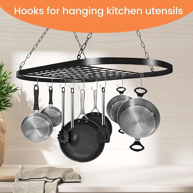 18 Pack 4 inch Heavy Duty S Hooks Pan Pot Holder Rack Hooks S Shaped Hooks Hangers for Oval Ceiling Pot Rack Hanging Kitchenware Spoons Pans Pots Utensils Clothes Bags Towels Plants (Silver)