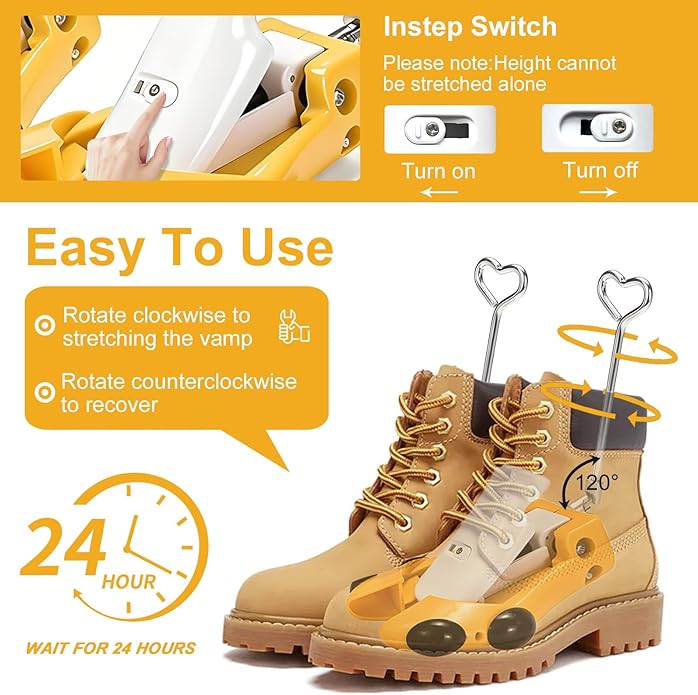 Boot Stretchers for Cowboy Boots Shoe Stretcher for Wide Feet Men Shoe Trees Adjustable Length & Width for Men Women