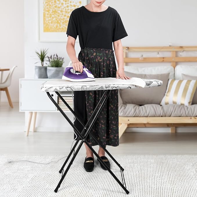 Duwee 13"×35" Ironing Board Small with Heat Resistant Cover,Folding Compact Ironing Board,Light Weight,Easy to Storage
