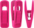 Trgowaul Hot Pink Velvet Hangers Clips, Pants Hangers Velvet Clips, Strong Finger Clips Perfect for Thin Velvet Hangers (20 Pcs, Hot Pink)