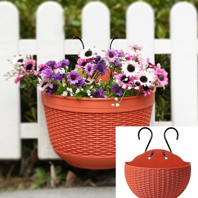 HiGift 6 Inch Large S Hooks for Hanging Plants, Non Slip Vinyl Coated S Hooks Heavy Duty, Metal Black Closet Hanger Hooks for Hanging Plant Jeans Pot Pan Clothes Purses Towel Bags Scarfs- 8 Pack