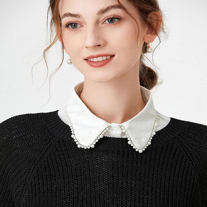 Fake Collar Detachable Dickey Collar Half Shirt Blouse Collar Faux False Collar for Women